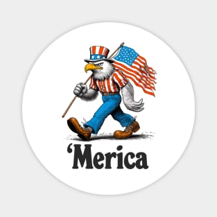 'Merica - USA Freedom Eagle Magnet